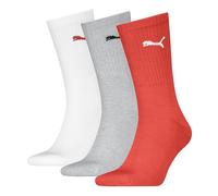 PUMA Unisex Crew Sock 3P, rojo/gris, 35-38