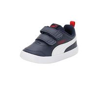 PUMA Unisex Kids Courtflex V2 V Inf Zapatillas, Peacoat High Risk Red, 21 EU