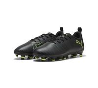 Puma Unisex Kid's Future 8 Play FG/AG Jr Soccer Shoe, Puma Black Fizzy Light Green Terrain, 30 EU