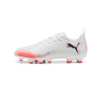 Puma - Bota de fútbol Future 8 Play FG/AG Niño, Unisex, White-Black-Glowing Red, 5.5 UK