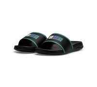 Puma Unisex Kids Popcat 20 Ready, Set, Better Ps Slide Sandals, Puma Black-Puma Black-Sparkling Green, 29 EU