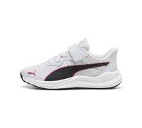 PUMA Unisex Kids Reflect Lite AC+PS Sneaker, Silver Mist-PUMA Black-Magenta Gleam, 28 EU