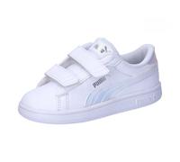 PUMA Unisex Kids Smash 3.0 Holo 2.0 V INF Sneaker, PUMA White-Mauve Mist-PUMA Silver, 24 EU