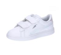 Puma Unisex Kids Smash 3.0 Holo 2.0 V PS Sneaker, Puma White-Mauve Mist-Puma Silver, 28 EU