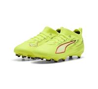 PUMA Unisex Niño Ultra 6 Match FG/AG Jr Zapato de Fútbol, Yellow Alert Squeeze Squeeze Negro/Rojo, 30 EU, Yellow Alert Puma Squeeze Squeeze Negro Rojo, 30 EU
