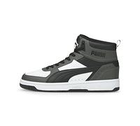 PUMA Unisex Puma Rebound JOY Sneakers, Dark Shadow-Puma Black-Puma White, 38.5 EU