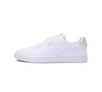 PUMA Unisex Puma Shuffle Sneakers, Puma White-Puma White-Puma Team Gold, 45 EU
