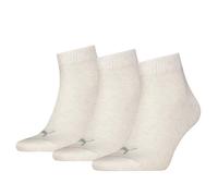 PUMA Cuarto de algodón Reciclado Liso Calcetín, Avena, 39-42 (Pack de 3) Unisex Adulto