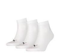 PUMA Calcetines Quarter Unisex Adulto Liso Blanco 02 Pack de 3 35-38