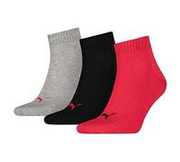 PUMA Quarter, Calcetines Unisex adulto, Negro/Rojo (Black/Red), 47/49