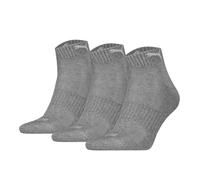 Puma Unisex Quartersocken, 3er Paquete - Amortiguado Cuartos 3P, Logo, Monocromo