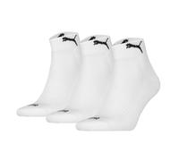Puma Unisex Quartersocken, 3er Paquete - Amortiguado Cuartos 3P, Logo, Monocromo