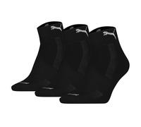 Puma Unisex Quartersocken, 3er Paquete - Amortiguado Cuartos 3P, Logo, Monocromo