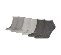 PUMA Unisex Sneaker Plain Calcetines para Zapatillas, Gris Antracita/l Mel Grey/m Mel Grey-New, 43-46 (Pack de 3)
