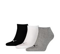 PUMA Unisex Sneaker Plain, Calcetines Unisex adulto, Gris / Blanco / Black, 47-49
