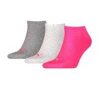 PUMA Sneaker, Unisex adulto, Gris (Middle Grey Melange / Pink), 35-38, (Pack de 3)