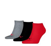 PUMA Unisex Sneaker Plain, Calcetines Unisex adulto, negro/rojo, 35-38