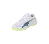 PUMA Solarflash III Jr, Indoor Court Shoe, White-Blue Horizon, 34 EU
