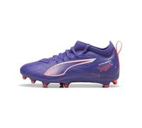 PUMA Ultra 5 Match FG/AG Jr, Soccer Shoe, Lapis Lazuli White-Sunset Glow, 33 EU