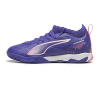 PUMA Unisex Youth Ultra 5 Match IT + Mid JR Soccer Shoe, Lapis Lazuli-PUMA White-Sunset Glow, 35 EU