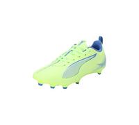 PUMA Unisex Youth Ultra 5 Play FG/AG JR Soccer Shoe, Fizzy Apple-PUMA White-BLUEMAZING, 37.5 EU