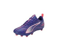 Puma Unisex Youth Ultra 5 Play FG/AG JR Soccer Shoe, Lapis Lazuli-Puma White-Sunset Glow, 31 EU
