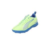 PUMA Unisex Youth Ultra 5 Play IT JR Soccer Shoe, Fizzy Apple-PUMA White-BLUEMAZING, 37.5 EU