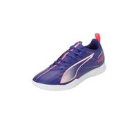 Puma Unisex Youth Ultra 5 Play IT JR Soccer Shoe, Lapis Lazuli-Puma White-Sunset Glow, 38.5 EU