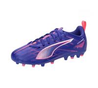 Puma Unisex Youth Ultra 5 Play MG JR Soccer Shoe, Lapis Lazuli-Puma White-Sunset Glow, 35.5 EU