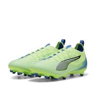 PUMA Unisex Youth Ultra 5 Pro FG/AG JR Soccer Shoe, Fizzy Apple-PUMA White-BLUEMAZING, 38.5 EU