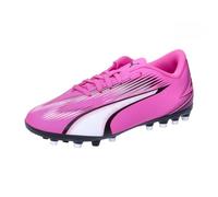 Puma Unisex Youth Ultra Play Mg Jr Soccer Shoes, Poison Pink-Puma White-Puma Black, 28 EU