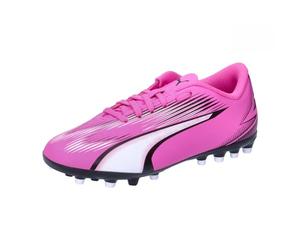 Puma Unisex Youth Ultra Play Mg Jr Soccer Shoes, Poison Pink-Puma White-Puma Black, 28 EU