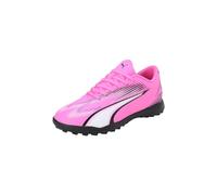 Puma Unisex Youth Ultra Play Tt Jr Soccer Shoes, Poison Pink-Puma White-Puma Black, 28 EU