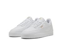 Puma Unisex's Shuffle Downtown Sneaker, Puma White Puma White Puma Gold, 40.5 EU