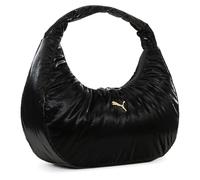 Puma UP Hobo Bag Black-Metallic Gold Log, Bolso de Mano Mujer Logotipo Negro metálico Dorado, One Size