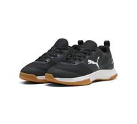 Puma VARION 3 JR - Tenis de Corte para Interiores, Color Negro-Aguamarina Brillante, Talla 6 de Reino Unido