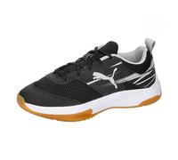 PUMA Varion li Jr, Indoor Court Shoe, Black Cool Light Grey Yellow Blaze Gum, 38.5 EU