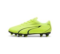 PUMA Vitoria FG/AG Jr, Soccer Shoe, Electric Lime Black, 38.5 EU