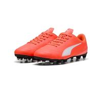 PUMA Vitoria II FG/AG Jr, Zapatillas de fútbol, Glowing Red White, 38.5 EU