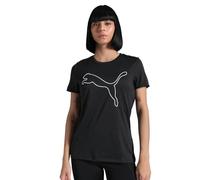 Puma W TAD Essential Heather Logo tee, Camisetas Unisex Adulto, Puma Black Heather,