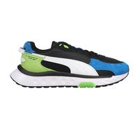 PUMA Wild Rider Rollin' - Tenis casuales con cordones para hombre, color azul y verde, Azul, 44 EU