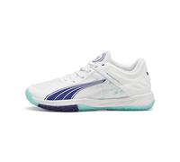 Puma Women Accelerate Turbo W+ Indoor Court Shoe, Puma White-Electric Peppermint, 37.5 EU