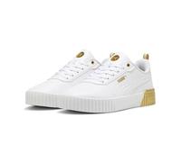 PUMA Women Carina 2.0 Metallic Dream Sneaker, White Gold-Matte Gold, 36 EU