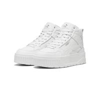 PUMA Women Karmen II Idol Mid Sneaker, PUMA White-PUMA White-PUMA Silver, 39 EU