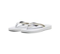 PUMA Women Sandy Flip Metallic Shine Sandalias deslizantes, White Gold, 41 EU