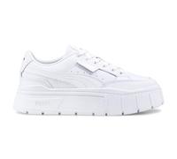 PUMA Womens Mayze Stack Leather Platform Sneakers Shoes Casual - White - Size 10 M