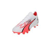PUMA Women's Ultra Match FG/AG WN's Soccer Shoe, Puma White Puma Black Fire Orchid, 36 EU