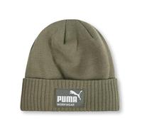 PUMA Workwear Gorro de invierno para hombre, gorro de punto con acolchado térmico para orejas, transpirable y elástico, certificado Öko-Tex, perfecto para actividades al aire libre, verde oliva, Talla