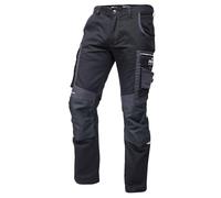 PUMA Workwear Precision X pantalón de Trabajo para Hombre, Muchos Bolsillos & Secciones reforzadas, para Comercio, producción y construcción, Negro/Gris, Tamaño 44