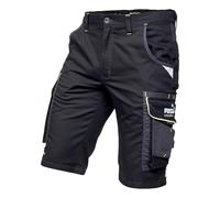 PUMA Workwear Precision X pantalónes Cortos de Trabajo para Hombre, Muchos Bolsillos & Secciones reforzadas, para Comercio, producción y construcción, Negro/Néon, Tamaño 50